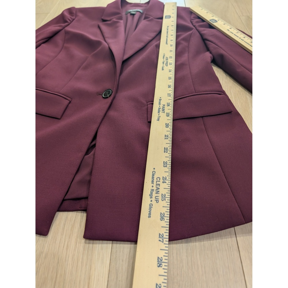 Halogen Burgundy Wine Tailored 3/4 Sleeve Blazer S - Picture 10 of 13